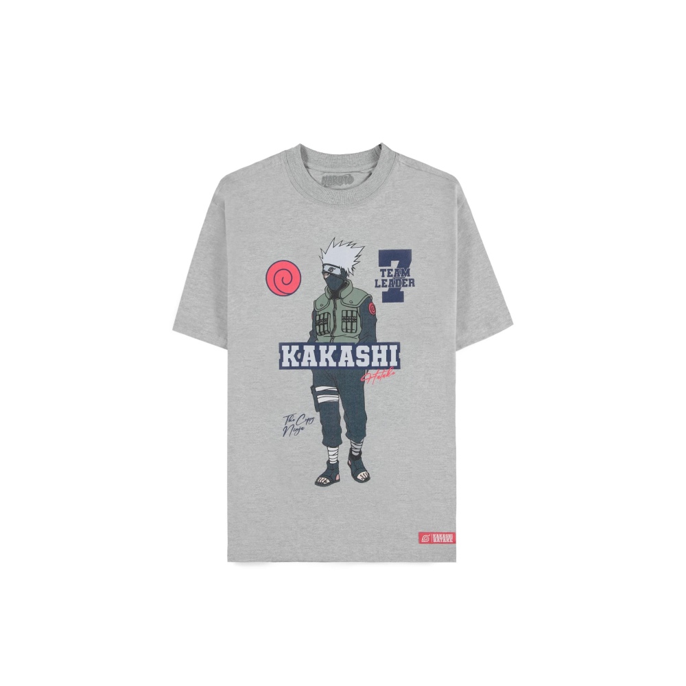 Naruto - Kakashi (Loose Fit) Herren T-Shirt - Grau